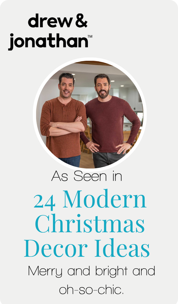 As seen in Drew & Jonathan's 24 Modern Christmas Decor Ideas. Merry and bright and oh-so-chic.