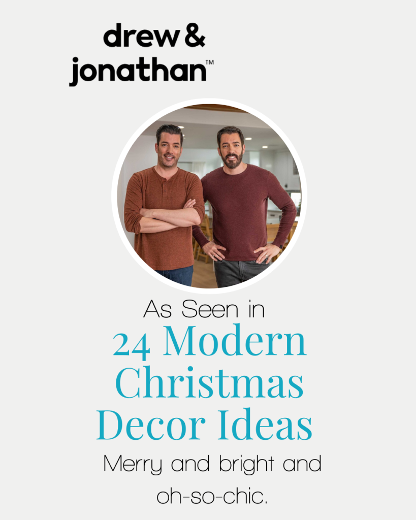 As seen in Drew & Jonathan's 24 Modern Christmas Decor Ideas. Merry and bright and oh-so-chic.