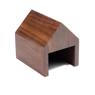 A little decorative wooden boathouse.