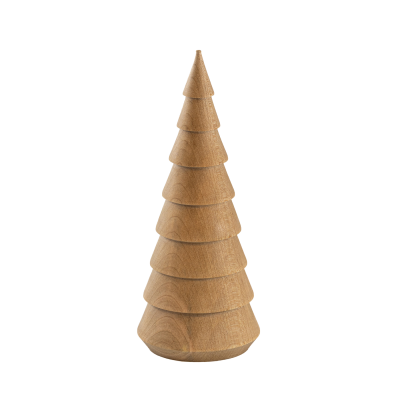 A tiny natural wooden fir tree.